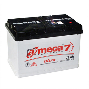 Акумулятор стартерний A-MEGA ULTRA (M7) 6СТ-75 А3 75Ah EN790 (276х174х190) Євро  (-/+)