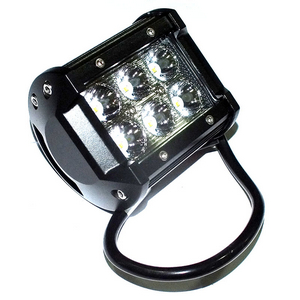 Фара LED прямокутна 18W, 6 ламп, 99*107мм, вузький промінь 12/24В (вир-во Юбана)