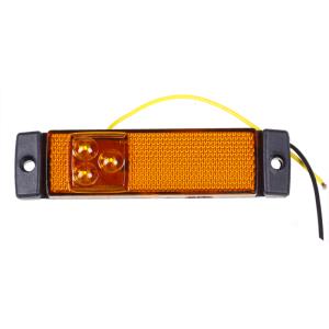 Фонарь бокового габарита LED (3 точки) желтый (с проводами)
