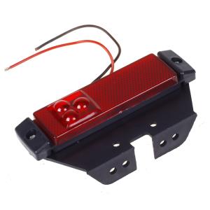 Фонарь бокового габарита LED (3 точки) красный с кронштейном (с проводами)