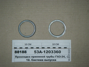Прокладка приймальні труби ГАЗ-24, -2410, -53 (ВАТІ 16Н)