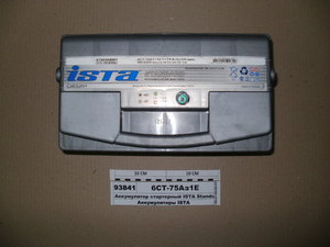 Акумулятор стартерний ISTA Standard 6СТ-75 Аз1 Євро (315Х175Х190)