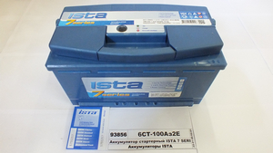 Аккумулятор стартерный ISTA 7 SERIES 6СТ-100 Аз2 Евро (352х175х190)