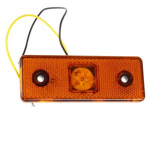 Ліхтар бокового габариту LED (прямокутний, плоский) жовтий (з проводами) 0017.3731
