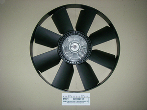 Муфта в'язкісна з вентилятором 654мм, дв. 740.30, 740.31 з 2007р з обічайкою (Borg Warner)