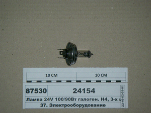 Лампа 24V 100/90Вт галоген. Н4, 3-х штир. P45t (ДІАЛУЧ) 241...